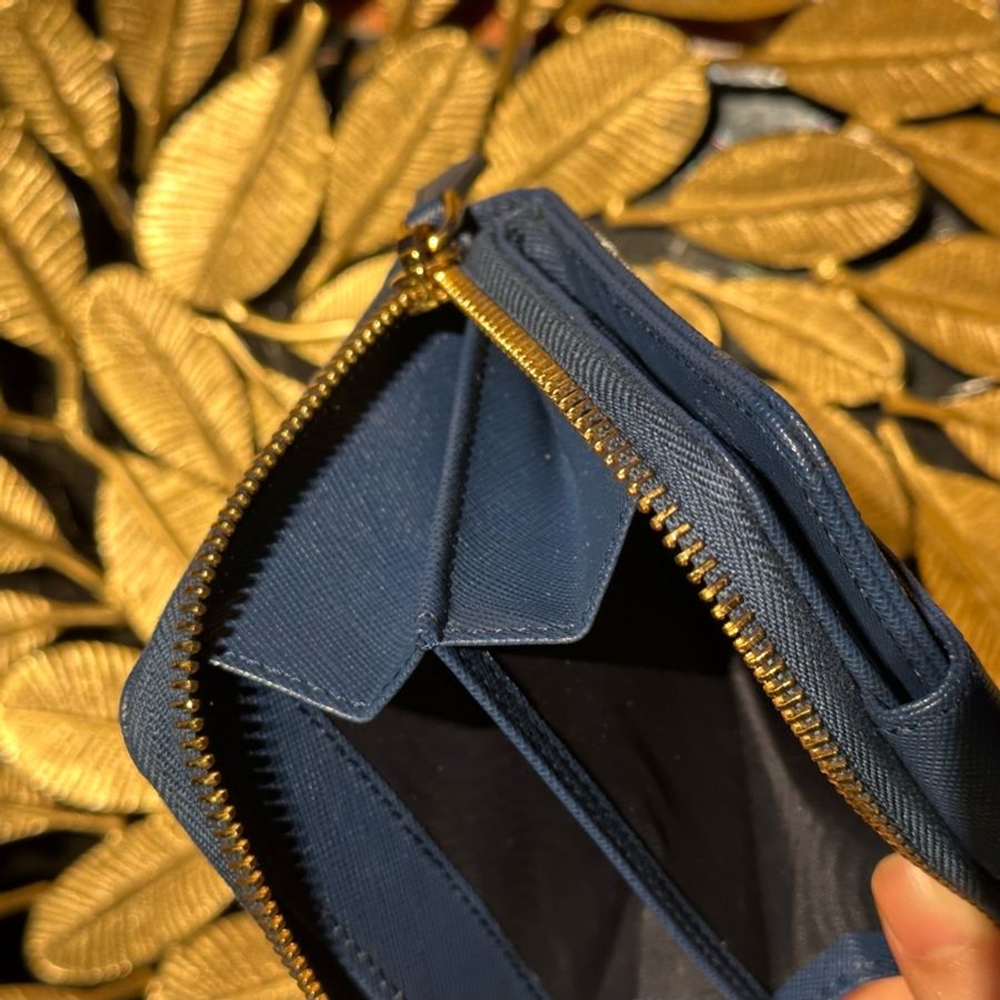 99新🌟prada #藍色 #荔枝牛皮 #短夾 #錢包-9