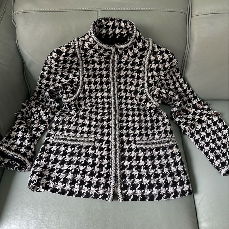 Chanel千鳥格外套,17年秀款正品,38碼-1
