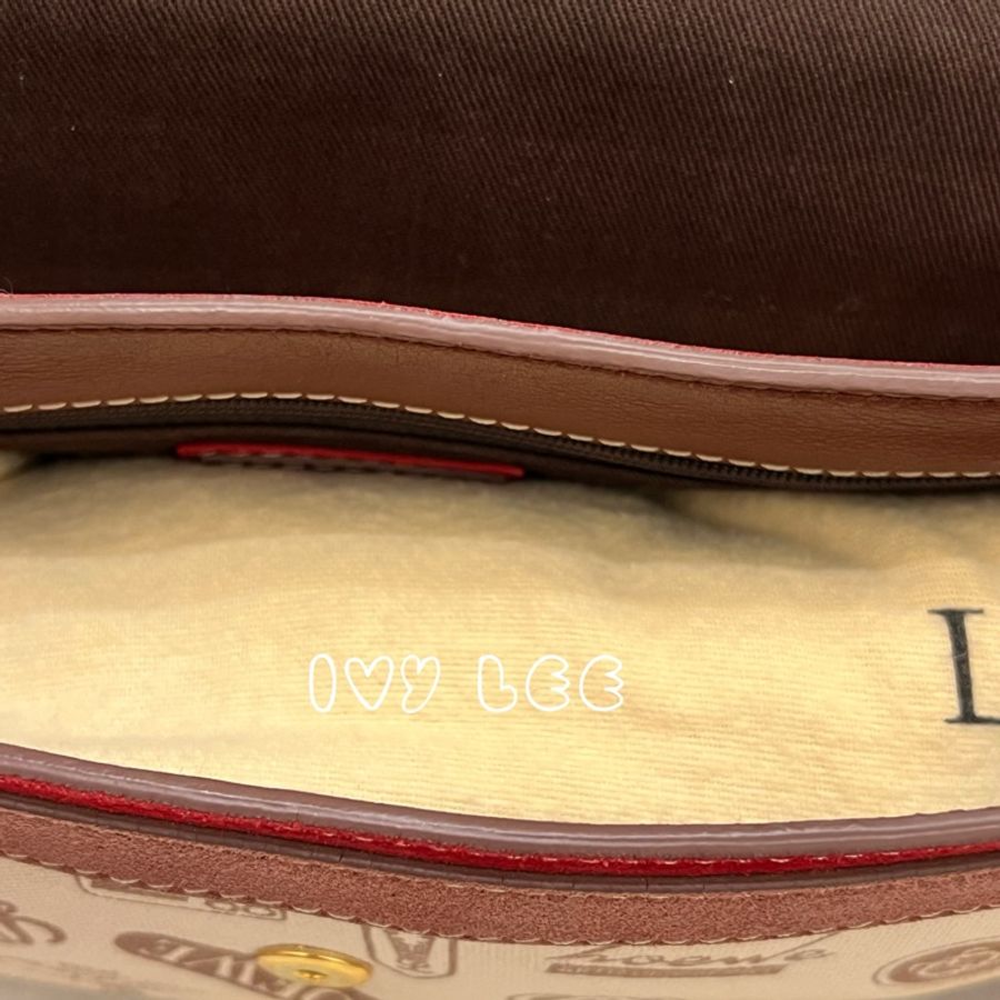 Loewe 160 週年紀念款 圖案徽章米色 腋下包 肩背包 手提包 正品 二手精品-11
