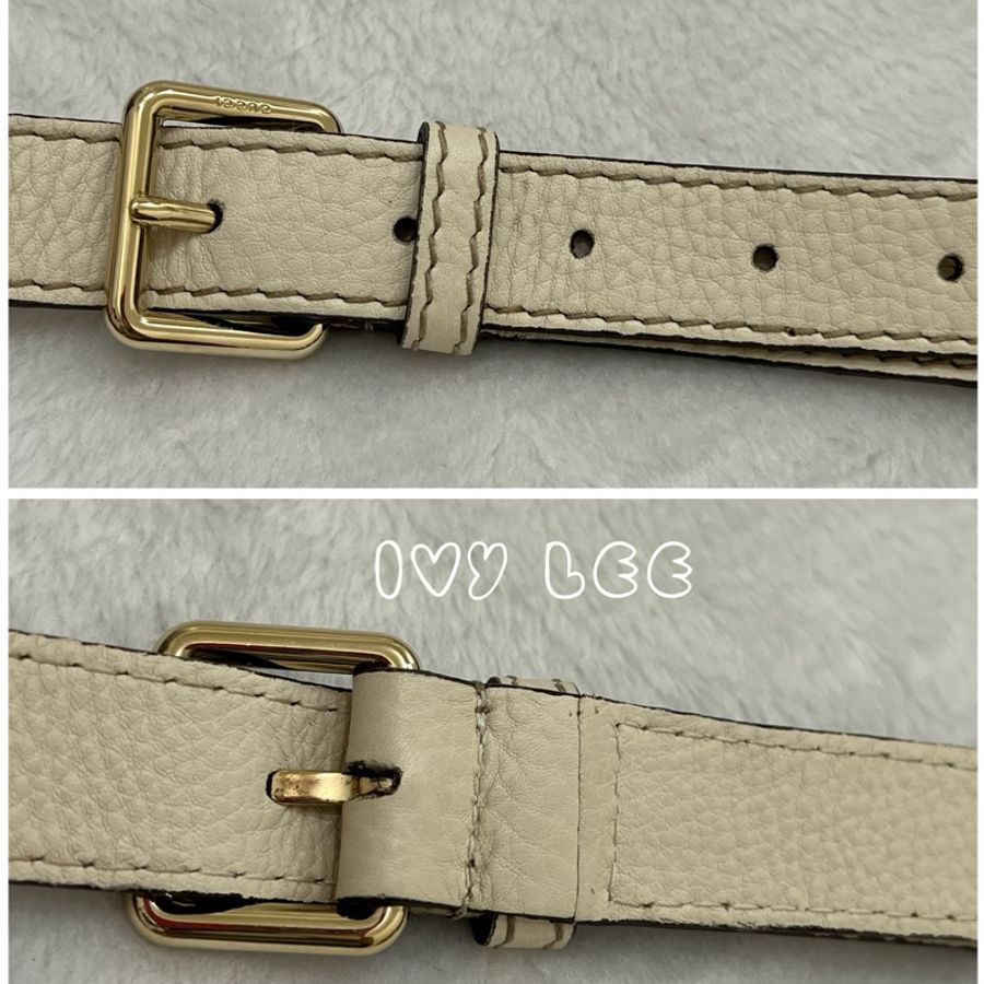 Gucci Bella (待付款、勿下單)手提包 斜背包 米色白色 282300 帆布 竹節 正品 二手精品-14