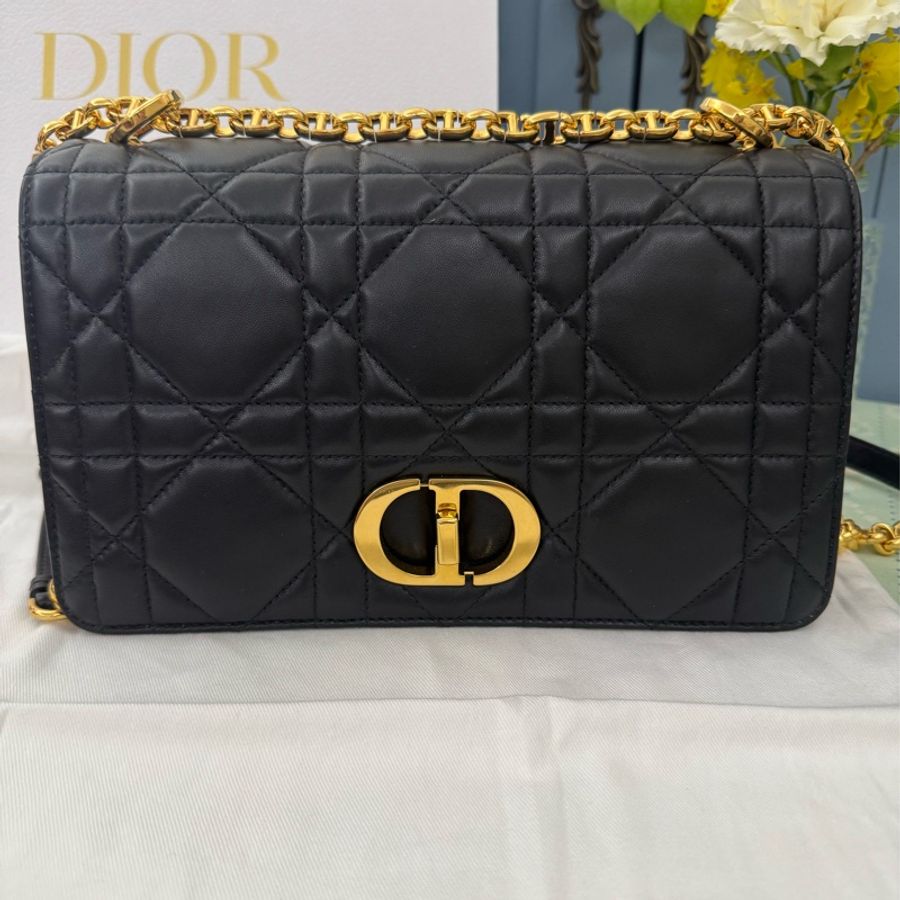 Soft Dior Cato 黑色藤格紋羊皮包-1
