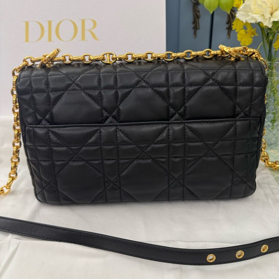 Soft Dior Cato 黑色藤格紋羊皮包-2