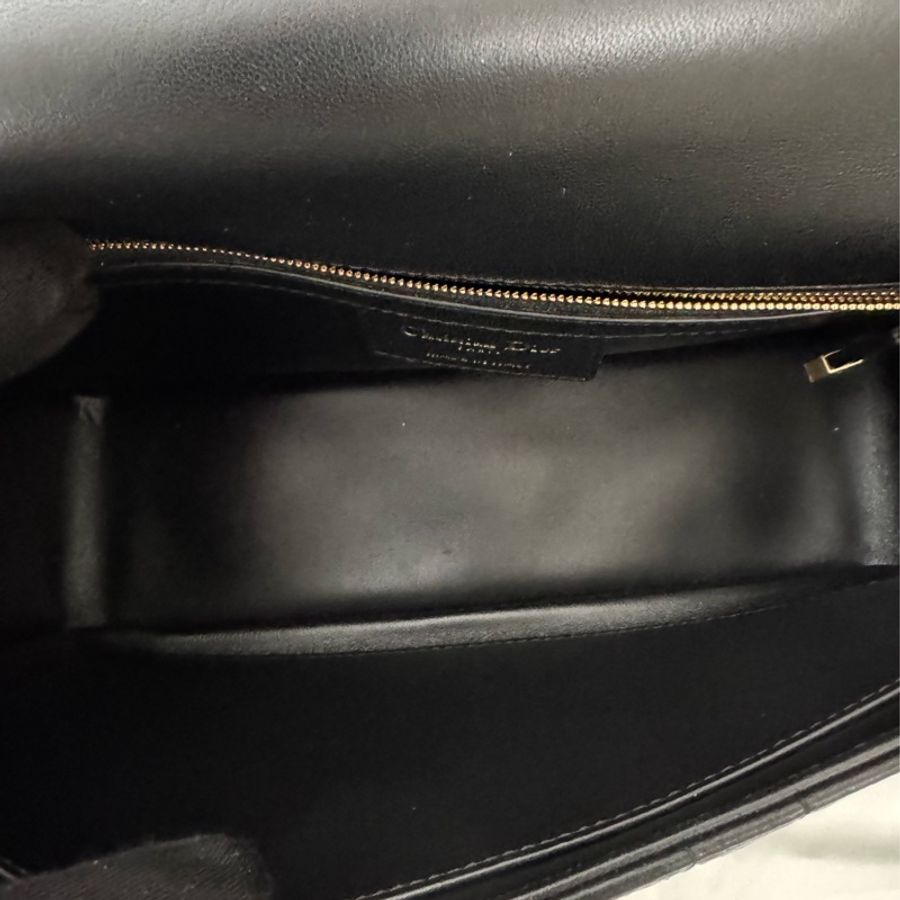 Soft Dior Cato 黑色藤格紋羊皮包-20