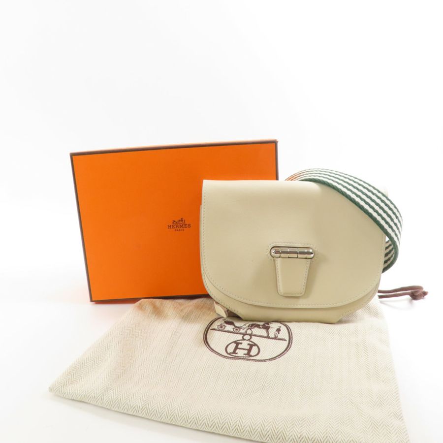 HERMES 【激減優惠】Swift皮革Mini Convoyeur銀扣肩背袋-13