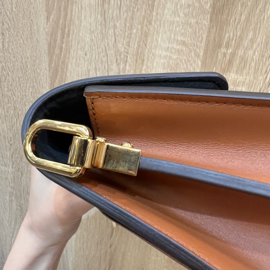 LV 雙色原花Mini Dauphine金釦肩斜背包M45959-9