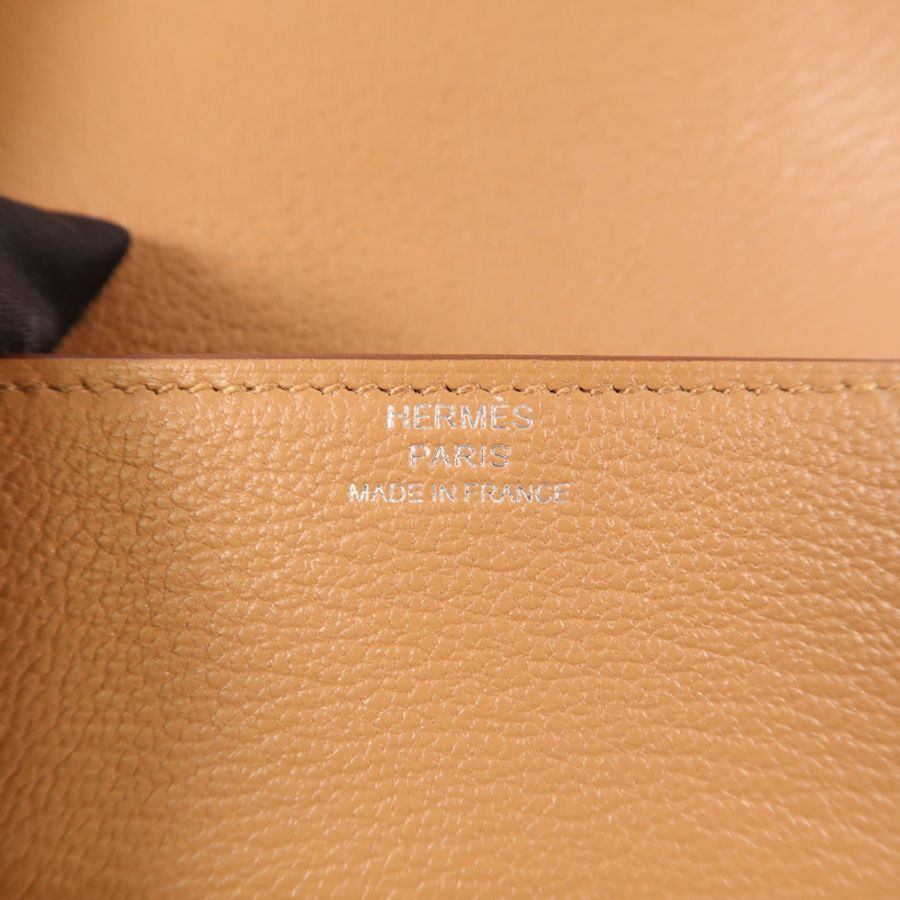 HERMES 【激減優惠】Chevre皮革Roulis Slim銀扣錢包-5