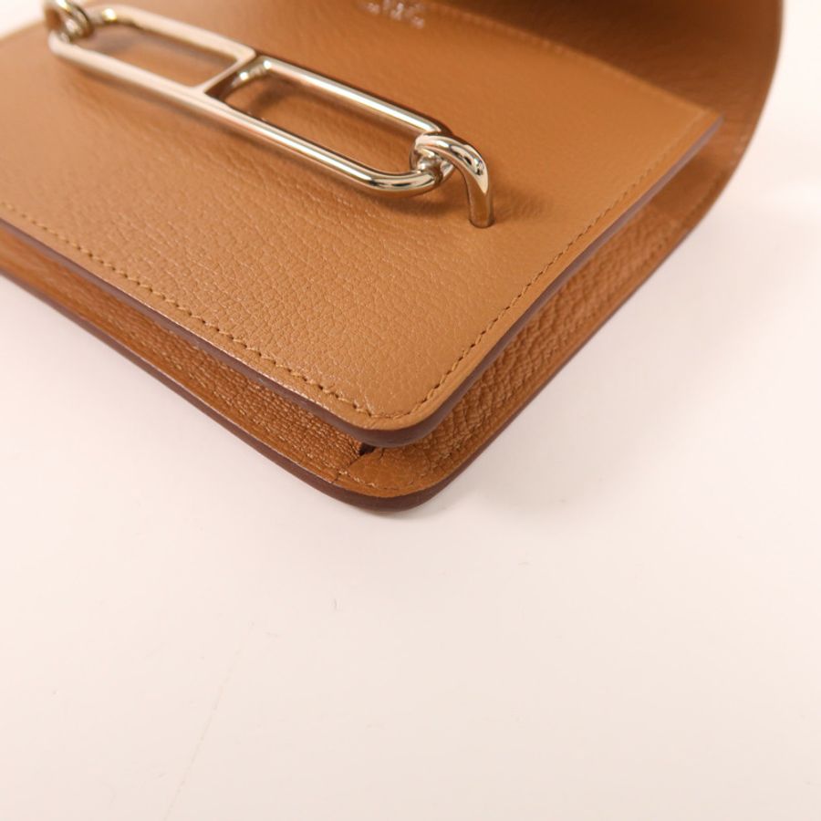 HERMES 【激減優惠】Chevre皮革Roulis Slim銀扣錢包-10