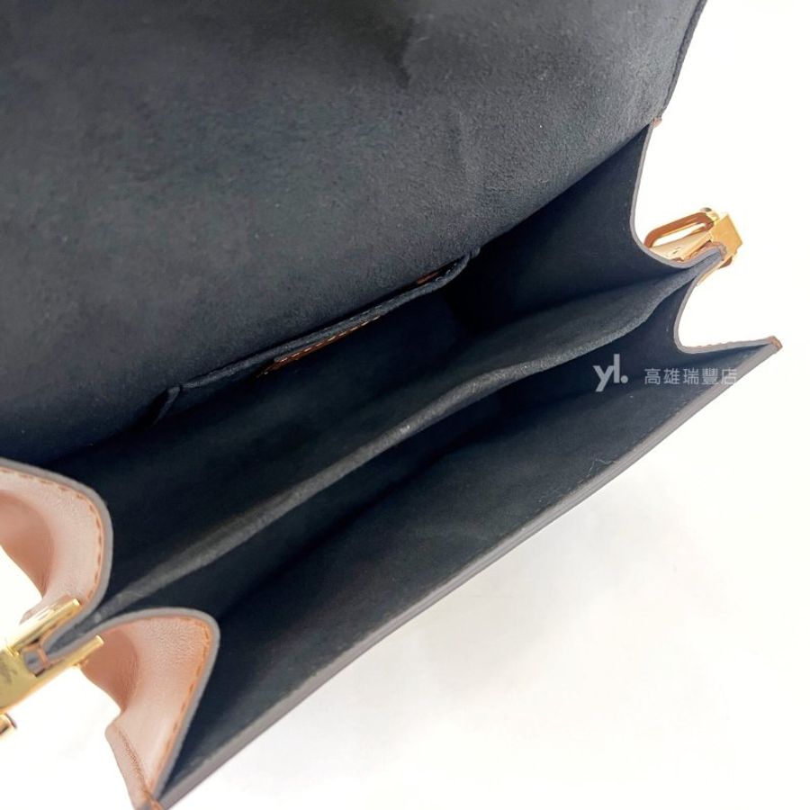 ❣LV 雙色原花金釦Mini Dauphine肩斜背包-10