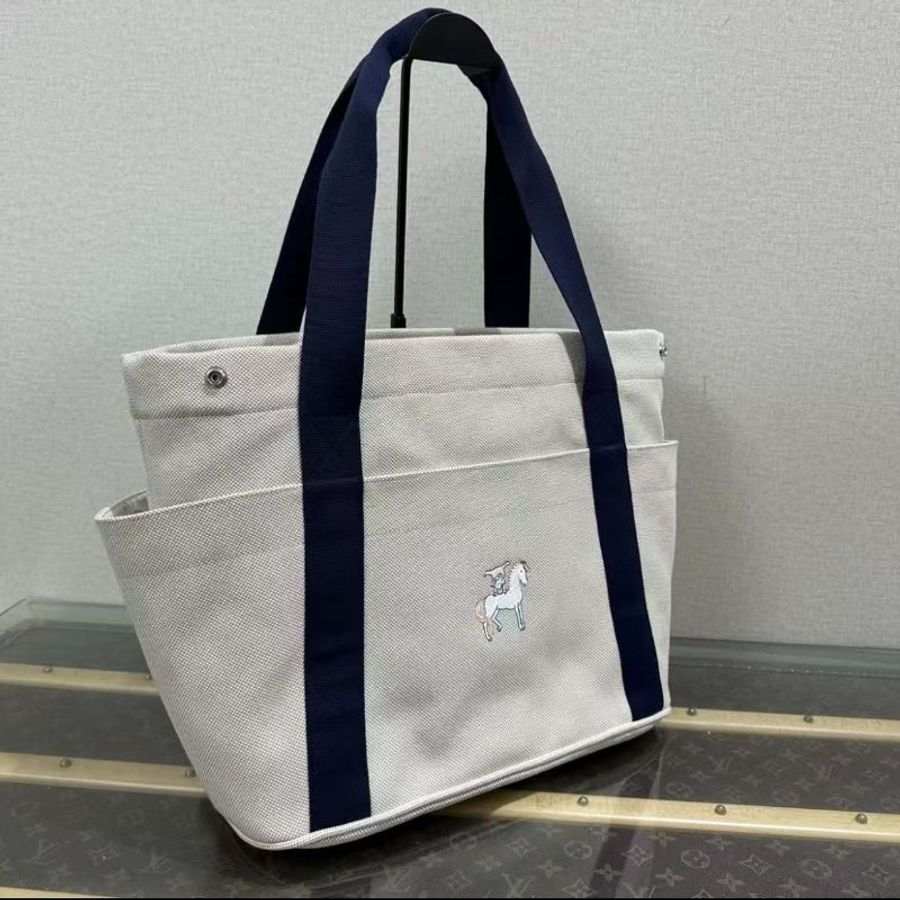✨HERMES Cabriole napp帆布三件套媽咪手提肩背包 37*32*18 全新閒置-1