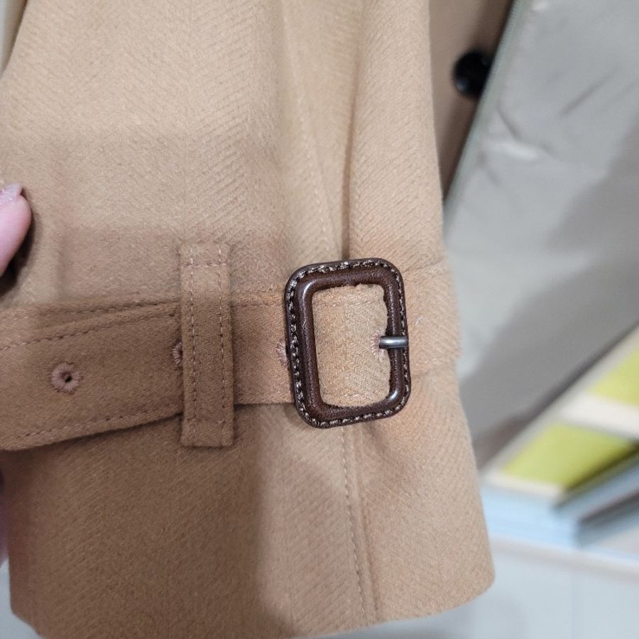 Burberry 全新落肩駝色羊毛大衣-3