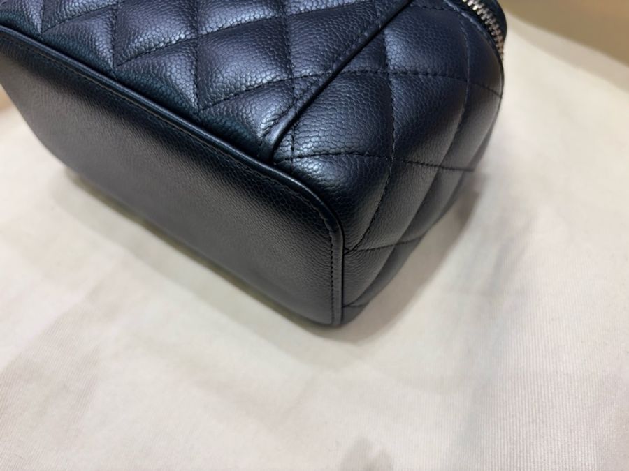 Chanel 黑金荔枝牛皮 特殊立體雙層鏈 長盒子-10