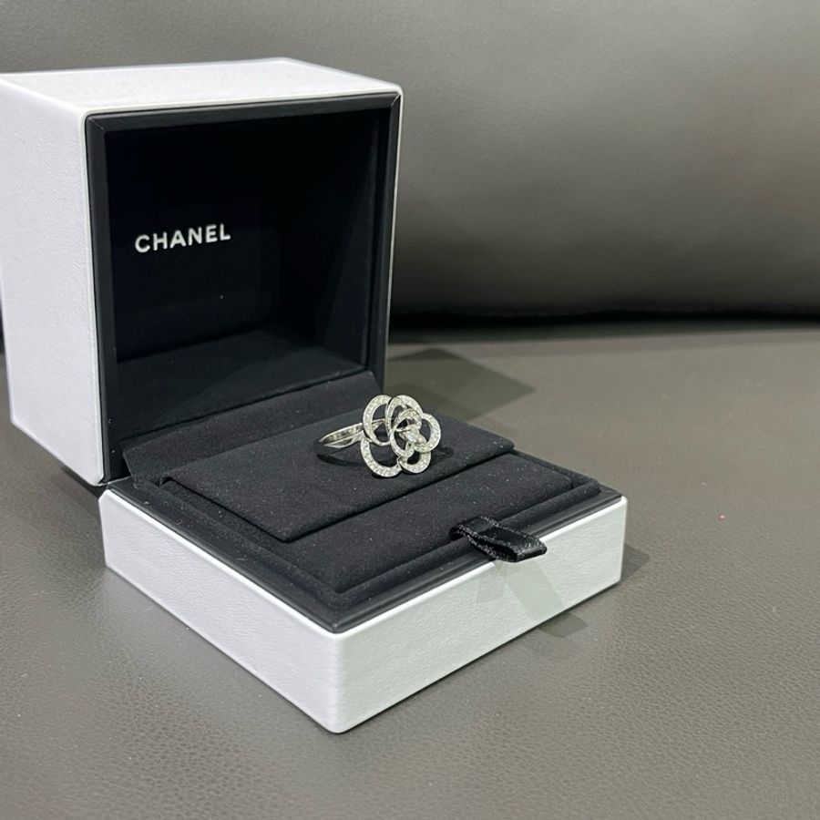 chanel高级珠宝白金满camelia山茶花戒指-1