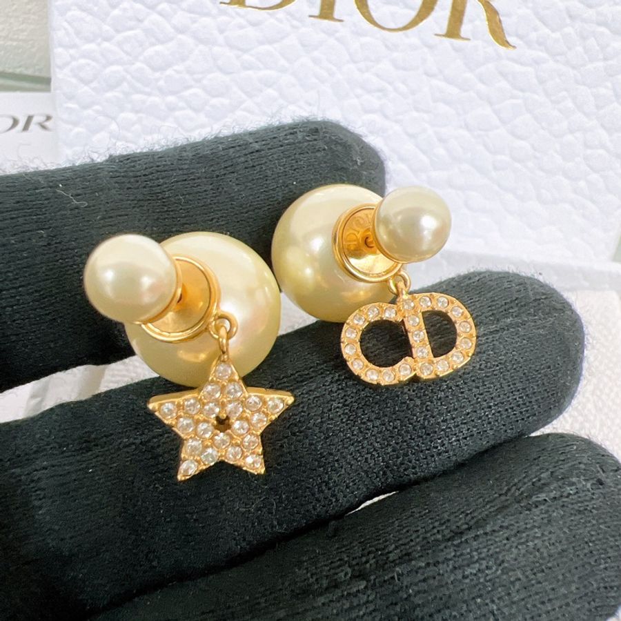 Dior tribales 珍珠logo耳環-0