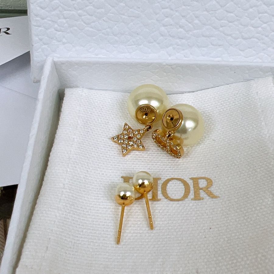 Dior tribales 珍珠logo耳環-4