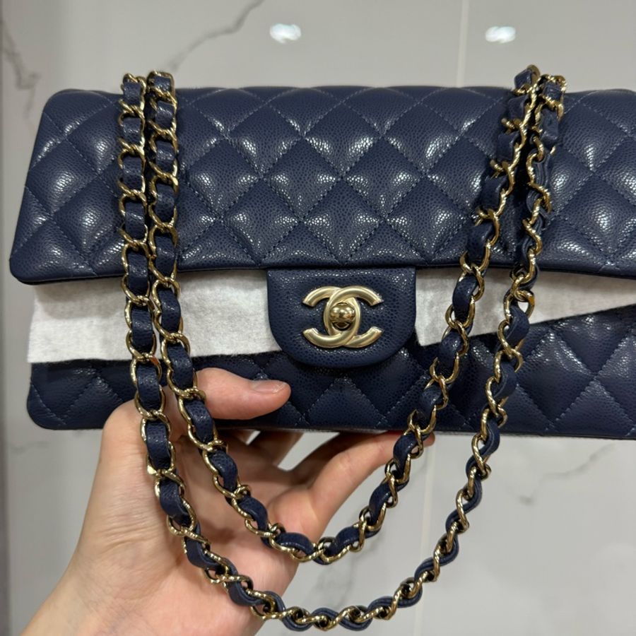 chanel cf25全新深藍色2024芯片款-1