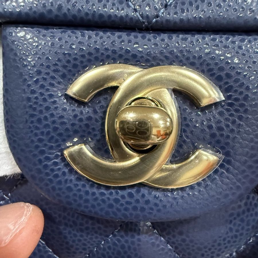 chanel cf25全新深藍色2024芯片款-2