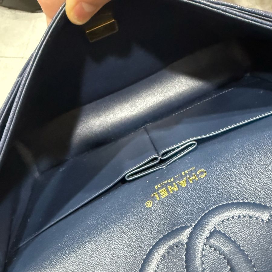 chanel cf25全新深藍色2024芯片款-3
