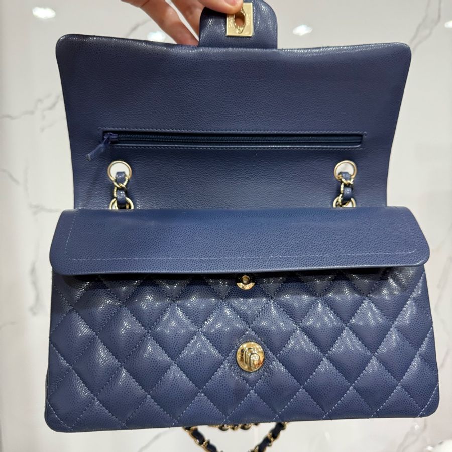 chanel cf25全新深藍色2024芯片款-4