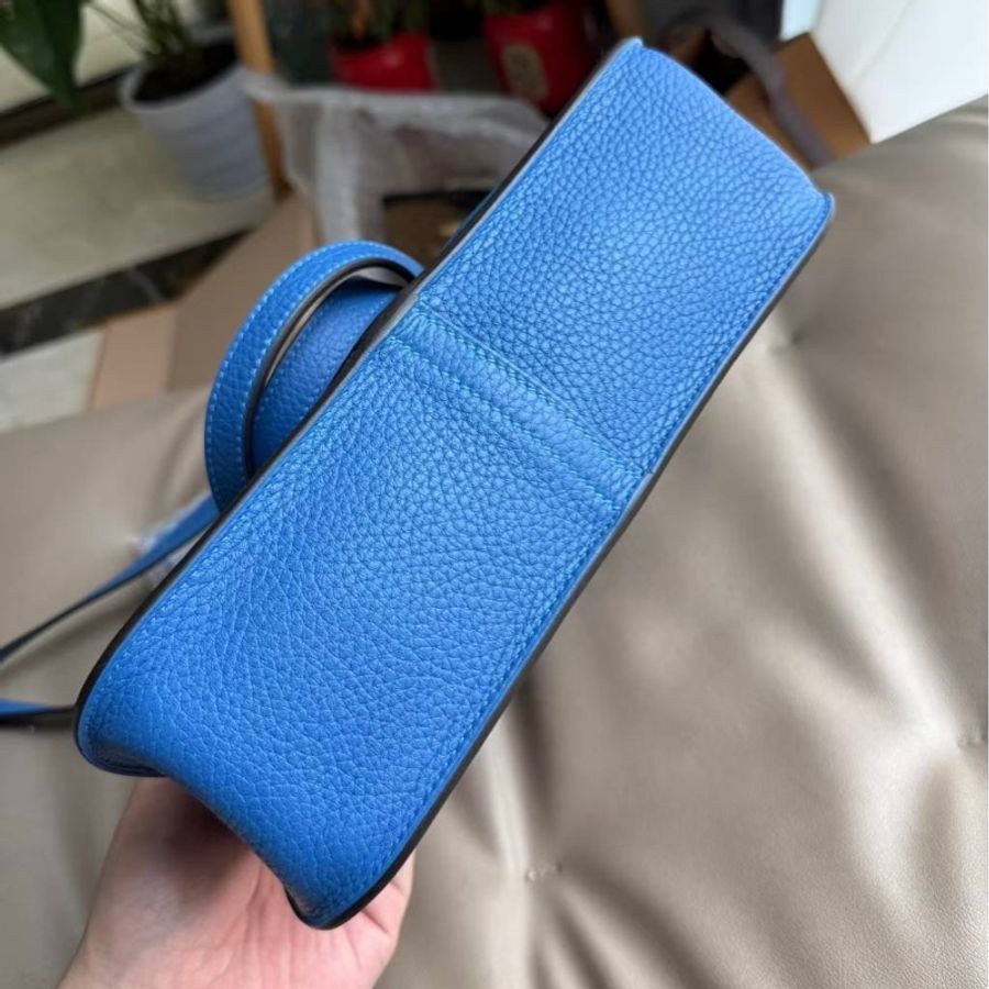 🌈Hermes💙Halzan 25💙7Q愛情海藍銀扣🌟99新🌟TC皮🌟閑置🌟-2