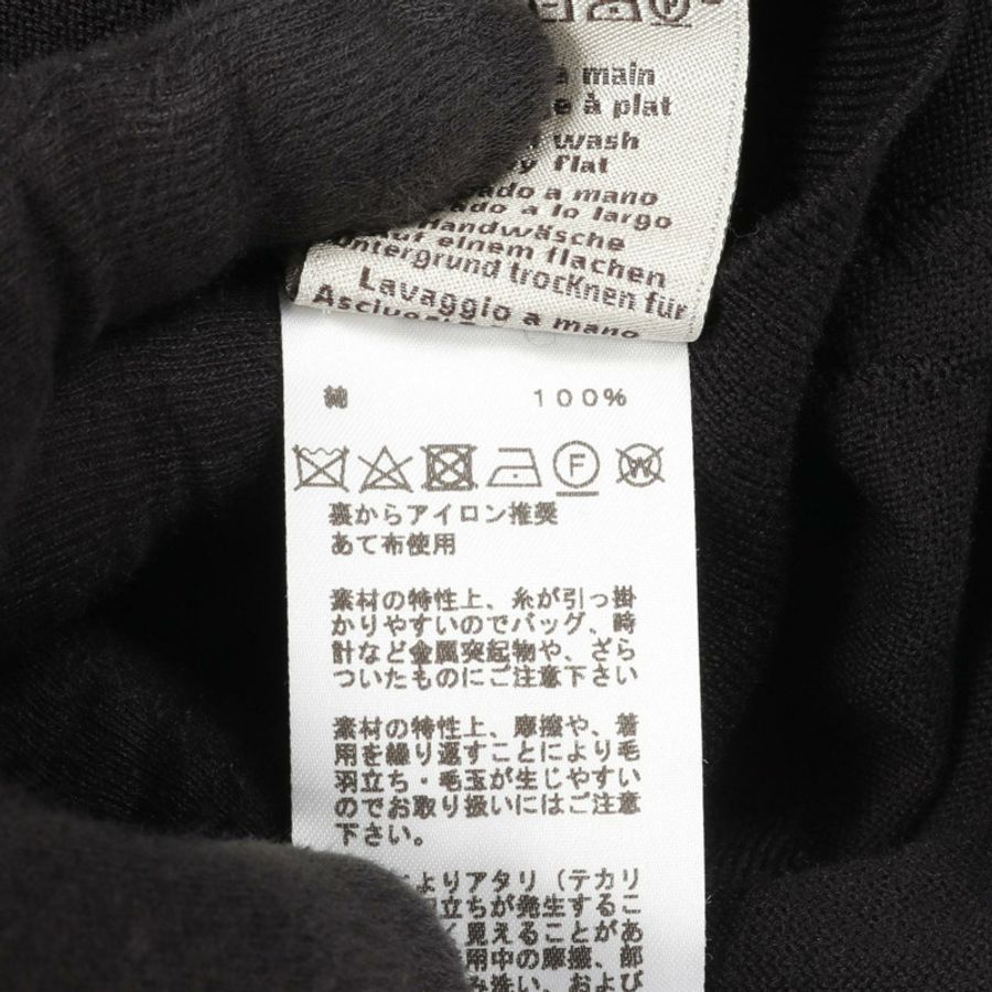 愛馬仕短袖針織衫 *11-5724 羊毛 黑色 二手 男士 XL 碼-3