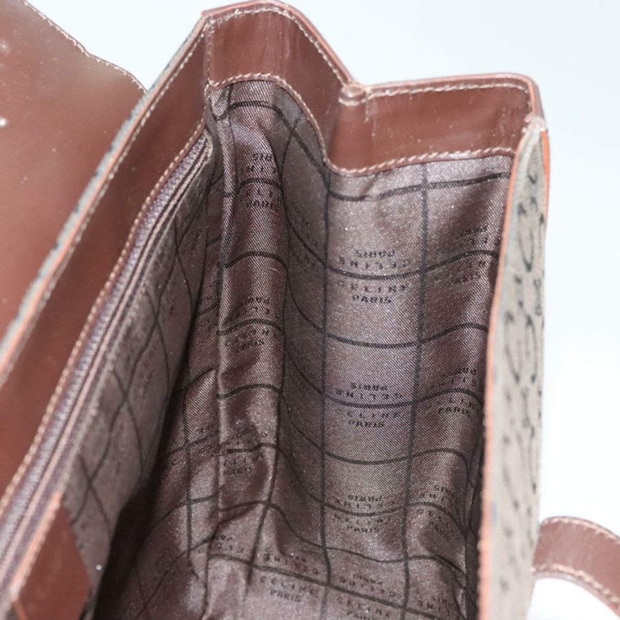 【日本直送】CELINE C Macadam 帆布手提包 棕色金色 正品 SW992-17