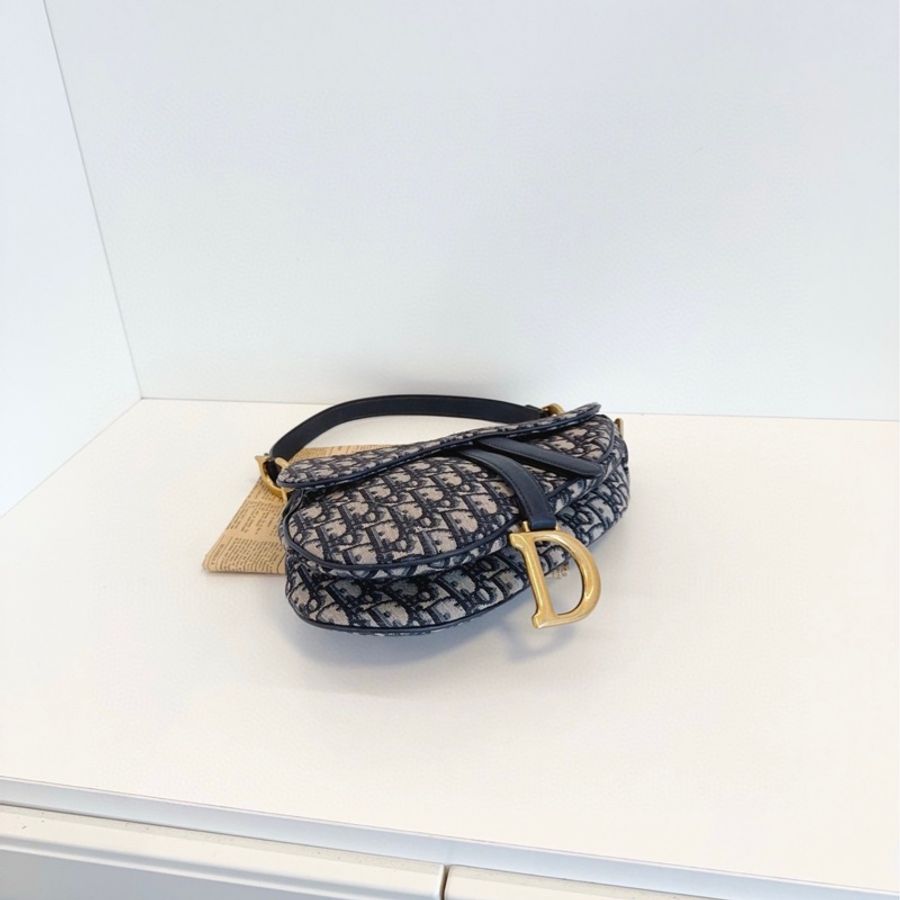 Dior 經典老花馬鞍包 中號-4