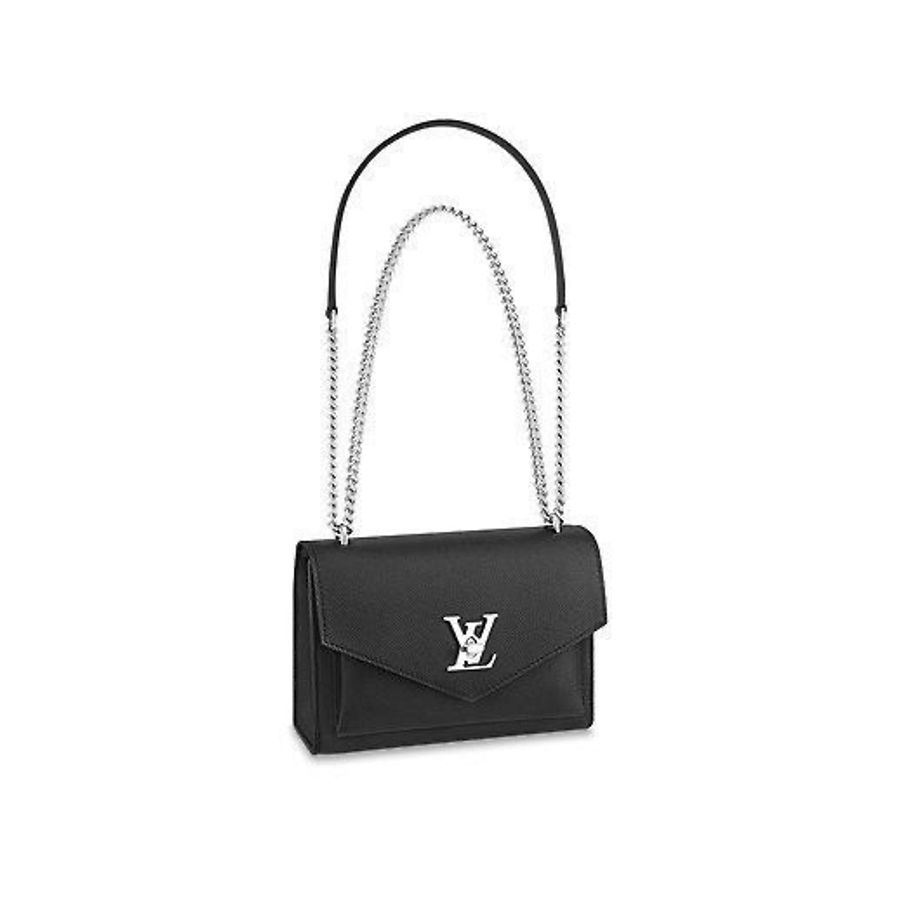LV Mylockme Chain Bag 質感小牛皮肩斜背翻蓋銀鍊包-1
