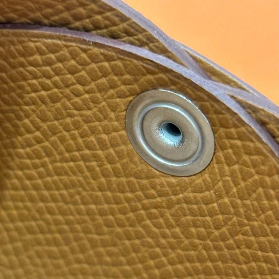 HERMES CALVI DUO EPSOM 金棕色 名片夾 零錢包 信用卡包 短夾 錢包 皮夾-17