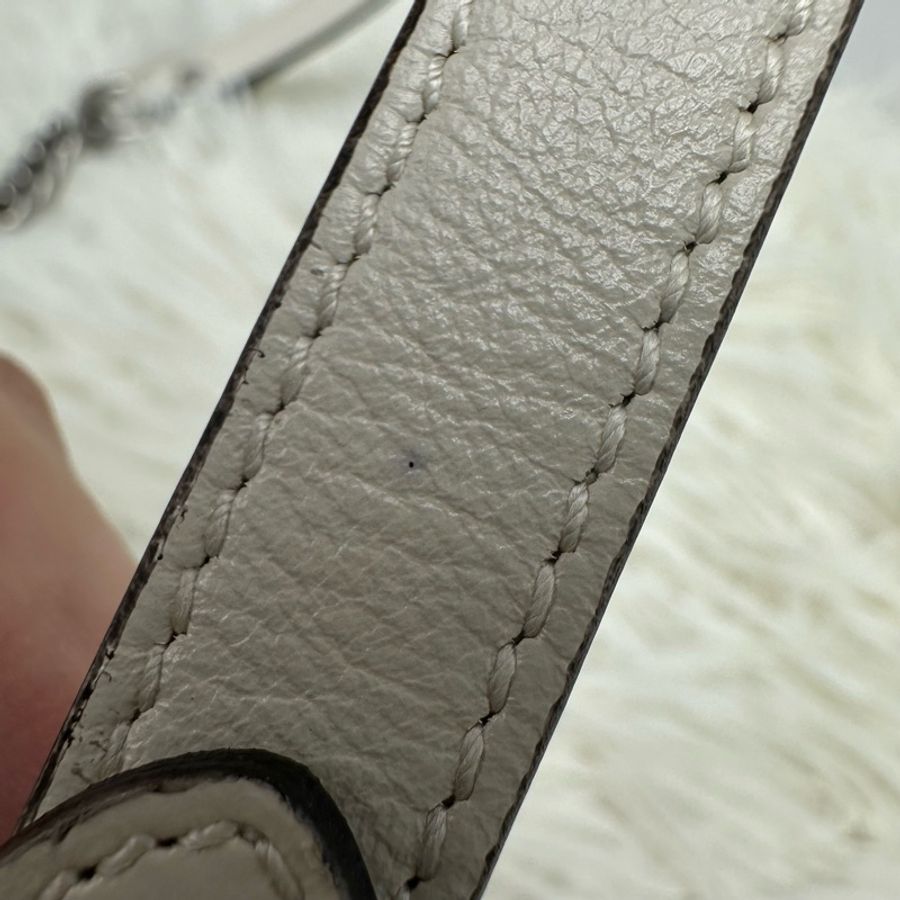GUCCI Classic Blue Marmont 銀扣圓餅包 斜肩包-9