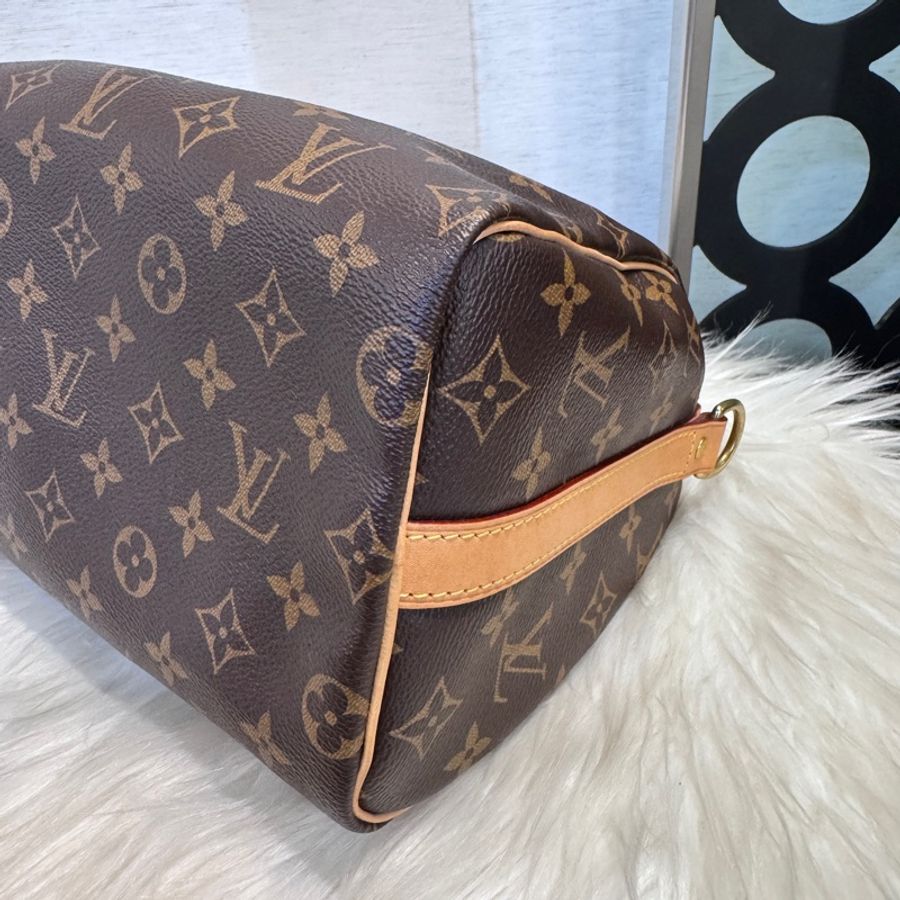 LV Speedy25 老花波士頓包 晶片款-6