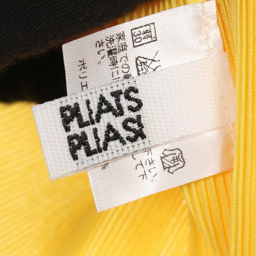 PLEATS MLEASE T恤衫,聚酯材質,黃色,#03,二手女款-2