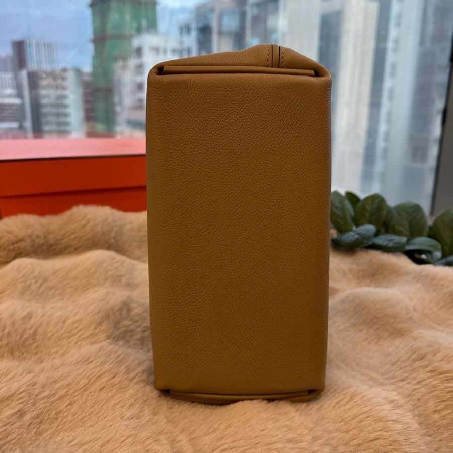 HERMES mini 2424塵埃色拼大象灰銀evercolor& stamp K-2