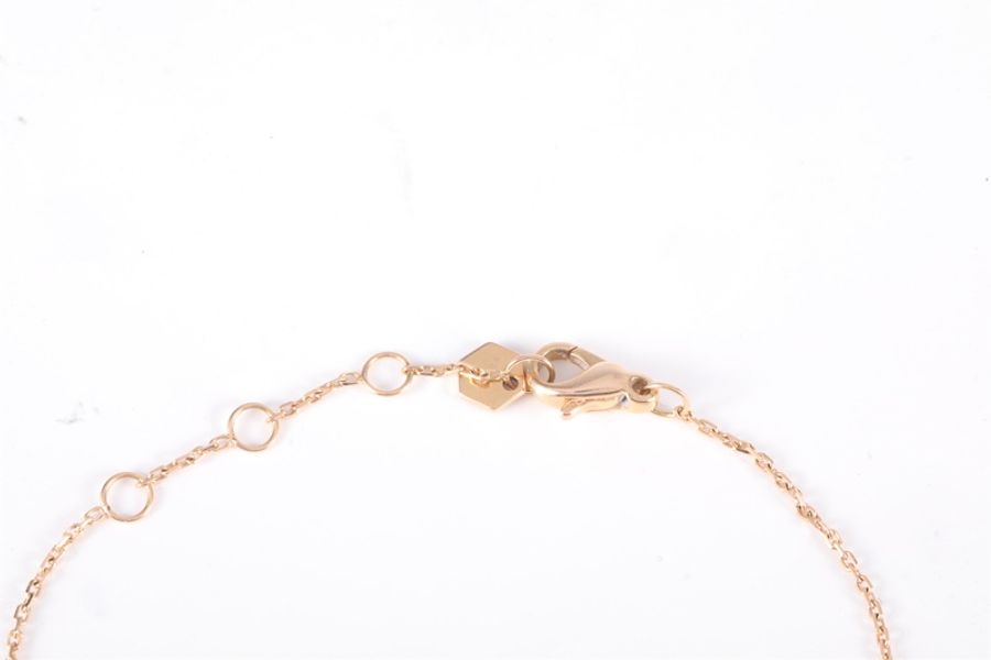 CHAUMET(尚美巴黎) 18K玫瑰金 蜂巢BEE MY LOVE 間鑽手鏈-4