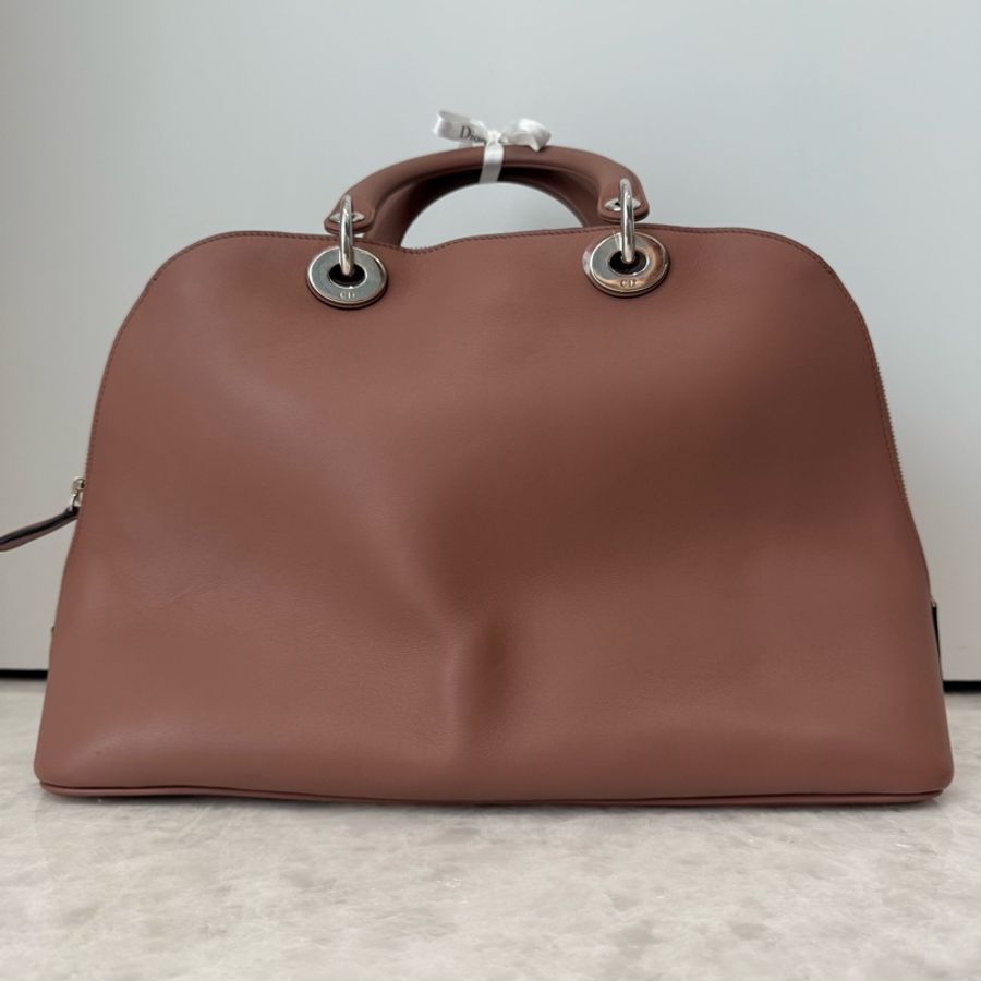 Christian Dior Diorissimo Dome Bag|深米色皮革手提包|Dior 經典款-1