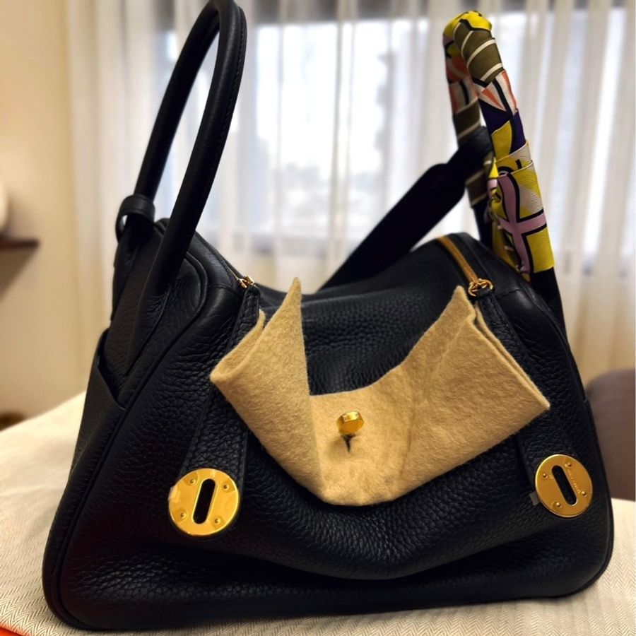 Hermès 愛馬仕 lindy26 黑金 TC皮 Y刻(不含絲巾)-8