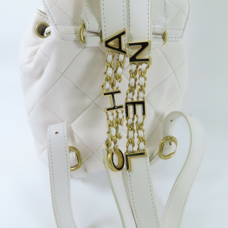 CHANEL 【激減優惠】羊皮皮革Ado Backpack金扣背包-11
