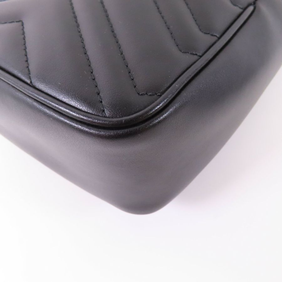 GUCCI 【激減優惠】牛皮皮革GG Marmont Mini Bucket金扣鏈帶肩背袋-7