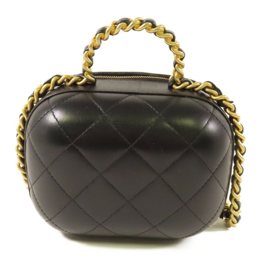 CHANEL 【激減優惠】牛皮皮革Small Vanity Case金扣手挽肩背兩用袋-1