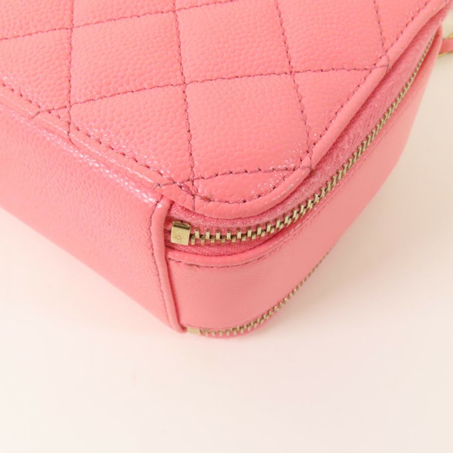 CHANEL 【激減優惠】牛皮皮革Vanity Case金扣手挽肩背兩用袋-5