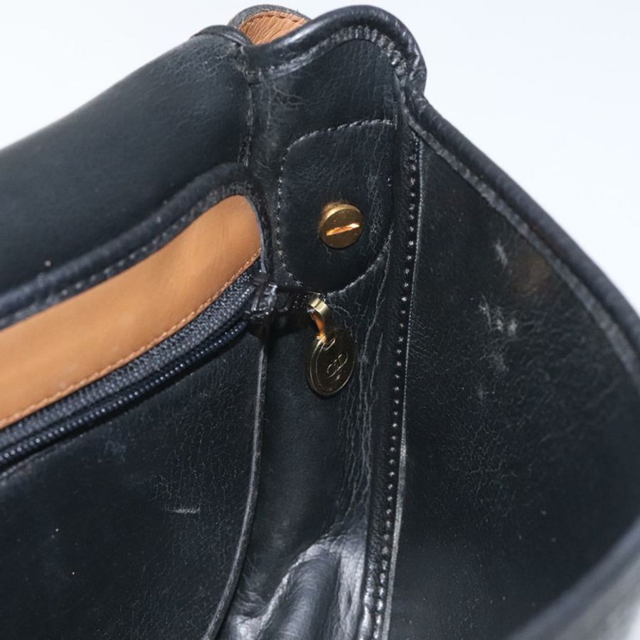 【日本直送】Christian Dior 黑色金色皮革肩背包,正品 BA3573-18