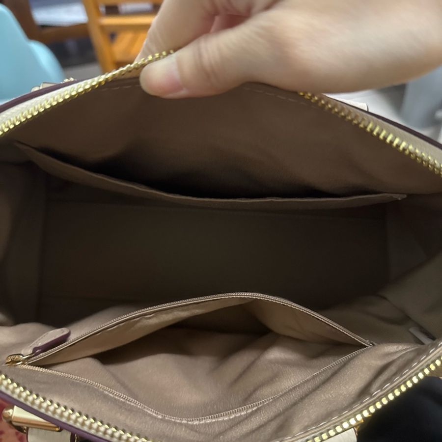 coach米白色托特包-8