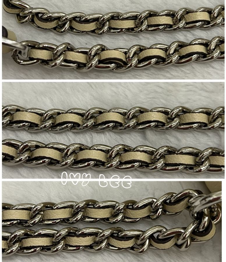 TORY BURCH Fleming 菱格鑽石紋 絎縫鏈帶斜背包 肩背包 奶油色 淡黃 正品 二手精品-25