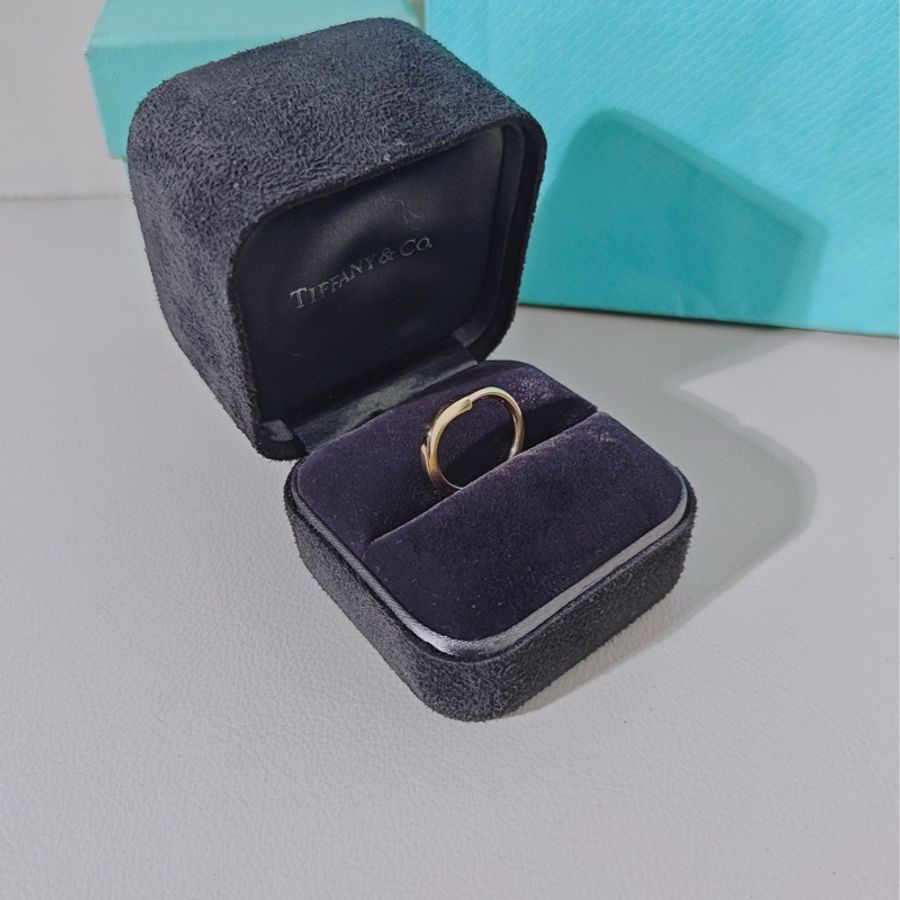 Tiffany蒂芙尼 Lock系列 18k黄金双U形锁戒指-2