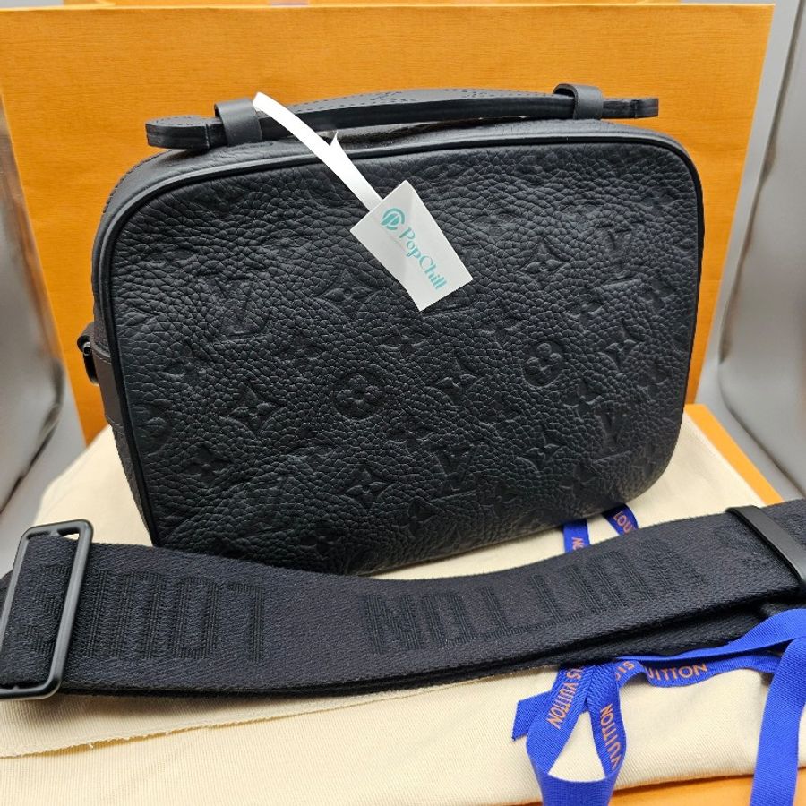 LV S Lock 郵差包 M58489 黑色 Monogram Taurillon 皮革 斜背包 男包 Louis Vuitton 法國製 相機包 messenger-2