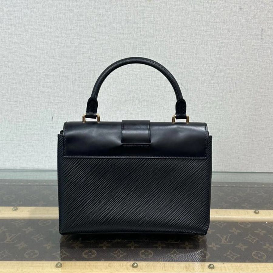 LV 黑金水波紋郵差手提斜背包 21*16*8 98新配件塵袋-5