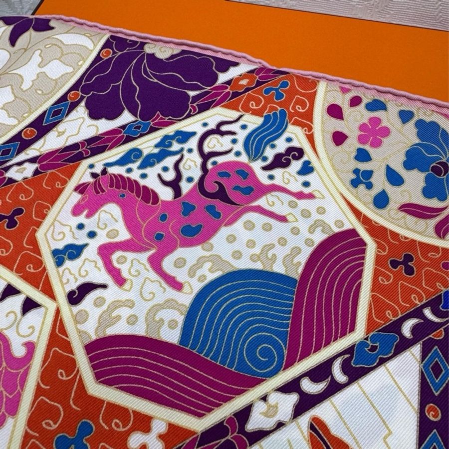 hermes 90x90 cm 絲巾-4