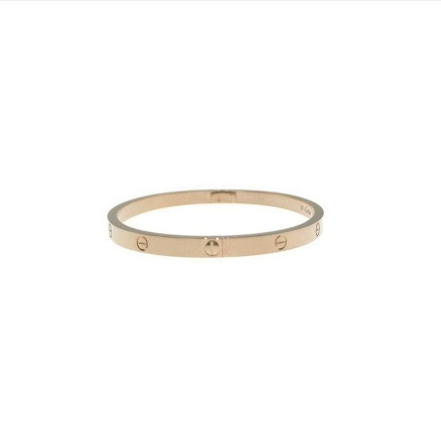 Cartier 卡地亞 Love 18K玫瑰金 窄版無鉆手環 Size 16 Bracelet-1