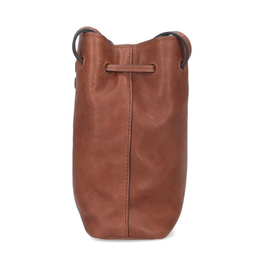 【MIU MIU】Mini Bag 納帕皮革 壓紋字母 迷你 肩背包 斜背包 水桶包 橡樹棕色 5NF460-2