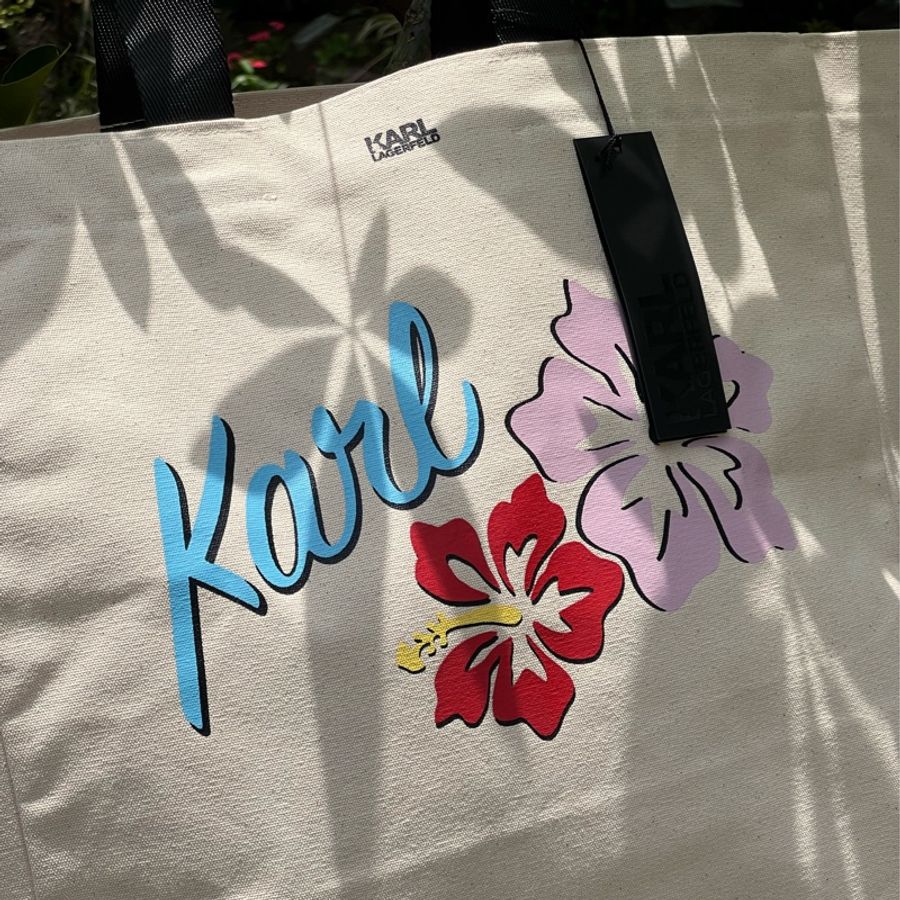 KARL LAGERFELD 花 帆布袋-1