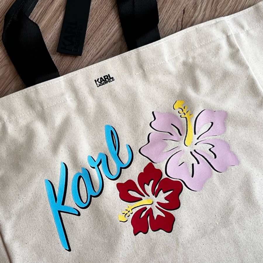 KARL LAGERFELD 花 帆布袋-2